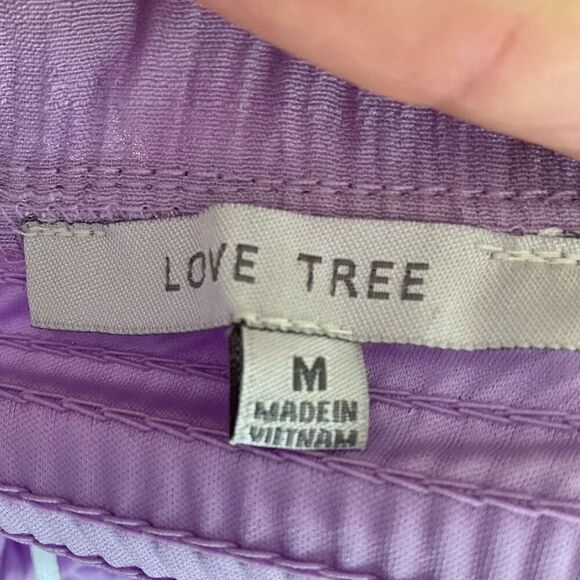 Love Tree Tiered Lavender Smocked Wide Leg Jumpsuit, M. - Picture 15 of 16